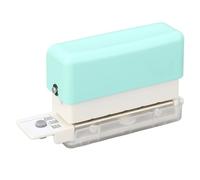 AMONIDA Perforateur Portable à 6 Trous avec Guide Multi-trous pour L'organisation des Feuilles Mobiles A5 B5 A4, Vert, Design Compact