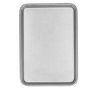 AMONIDA Plaque de Cuisson Rectangulaire Antiadhésive Durable pour Biscuits et Apéritifs en Acier Inoxydable Noir - Choisissez parmi 3 Tailles (Taille moyenne 14,5x17x12cm / 5,71x6,69x4,72)