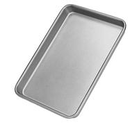 AMONIDA Plaque de Cuisson Rectangulaire Antiadhésive Durable pour Biscuits et Apéritifs en Acier Inoxydable Noir - Choisissez parmi 3 Tailles (petite taille)