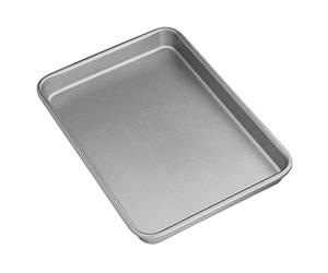 AMONIDA Plaque de Cuisson Rectangulaire Antiadhésive Durable pour Biscuits et Apéritifs en Acier Inoxydable Noir - Choisissez parmi 3 Tailles (L)
