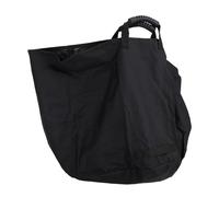 AMONIDA Sac de Rangement pour Feuilles Tombées, Sac à Déchets de Jardin en PVC Robuste 33 Gallons pour le Nettoyage de la Cour et la Cueillette des Légumes, Toile 22x18 Pouces (BLACK)