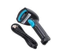 AMONIDA Scanner de Codes-Barres Portatif, Lecture à 360 °, étanche à la Poussière, pour Usage Industriel, Matériau ABS Durable (Bleu Noir)