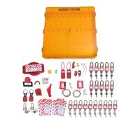 AMONIDA Station de Verrouillage, Kit de Verrouillage, Dispositifs Loto avec Cadenas de sécurité, Moraillon de, étiquettes de, du Disjoncteur, Alimentation de sécurité