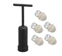 AMONIDA Support de Lampe en Céramique G9, Douille de Base D'ampoule Durable, Résistance aux Hautes Températures pour la Chambre à Coucher, Alliage de Zinc et Céramique, Paquet de 5