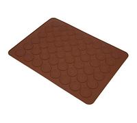AMONIDA Tapis de Macaron 48 Trous Plaque de Cuisson en Silicone Antiadhésive pour la Décoration de Gâteaux dans la Cuisine à Domicile ou les Boulangeries Couleur café 15,2x11,2 Pouces 1 unité