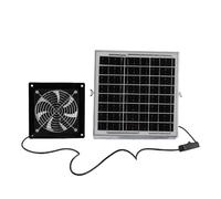 AMONIDA Ventilateur D'extraction Solaire pour Poulailler | Ventilateur résistant aux intempéries IP67, 2688 tr/min, panneau solaire 8W, fenêtre de hangar à effet de serre