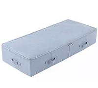 Amonsen 100 * 43 * 18 cm, bacs de rangement sous-lit de taille jumbo avec 3 côtés ouverts et 2 fermetures à glissière, pliables et respirants, gris clair