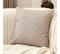 Amor Virisso Housse de Coussin à Motif Floral, Coussin de canapé pour Salon, Ferme, Housse de Coussin Neutre, Coussin décoratif, Coussin de canapé, 1 pièce, crème Nuage