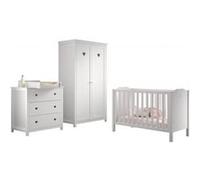 Amori Blanc Lit Bébé 60x120cm Commode Plan à Langer Armoire Beige G