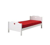 AMORI Lit simple 90x200cm laqué blanc