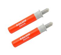 Amortisseur pour portes encastrées Piston Smove SALICE qui décélére la fermeture de la porte (Orange - gris, côté poignée)