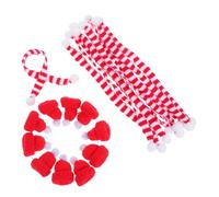 Amosfun 10 Ensembles Mini Bonnets et Écharpes Laine pour Décoration de Bouteilles de Vin Accessoires DIY de Noël pour Poupées Ornements Festifs Doux et Colorés
