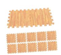 Amosfun 12pièces Tapis De Jeu Mousse Emboîtables Pour Garçon Fille Dalles De Sol Imitation Bois Tapis De Sol Confortable Et Sûr