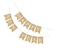 Amosfun 1ensemble Banderole Suspendue De Fête Pour Nouvel An Décoration Festive Pour Événements Et Séances Photo Effet Visuel Amélioré Réutilisable Lettrage Créatif Happy Year