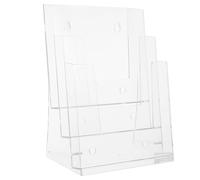 Amosfun 2 Pièces Porte-documents Mural Acrylique A6 à 3 Niveaux | Présentoir à Magazines, Rangement Mural Compact, Facile à Nettoyer, Style Moderne pour Bureau et Accueil