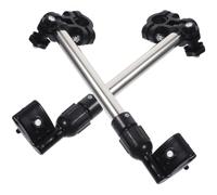 Amosfun 2 Pièces Porte-Parapluie de Vélo Réglable en Acier Inoxydable | Installation Simple, Longueur et Angle Ajustables, Maintien Ferme, pour Vélo et Chariot, Couleur Noire