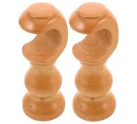 Amosfun 2 Pièces Support Fixation Murale Polyvalente pour en Bois Massif Tringle à Rideaux Mural ou Style Rétro Classique Prolonge la Durée de Vie Chambre ou Salle de Bain Système de