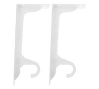 Amosfun 2 Pièces Support Triangulaire Robuste Blanc avec Crochet Intégré pour Dressing Support Solide pour Étagère et Penderie Rangement Vêtements