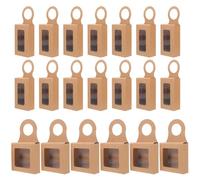 Amosfun 24 Pièces Boîtes à Bonbons en Papier Kraft avec Fenêtre, Pliables pour Transport Sécurisé, Coffrets Rectangulaires Élégants pour Occasions Spéciales et Décoration D'entreprise