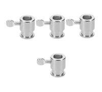 Amosfun 4 Pièces Accessoires Douille De Rôtissoire Arrêt De Tige De Tournebroche Bouchon De Tige De Broche Arrêts De Broche Réutilisables Gril Rôtissoire Fer Plaqué avec du Chrome Silver