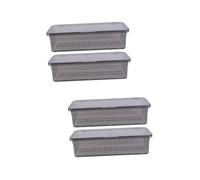 Amosfun 4 Pièces boîte de Rangement de Couverts Range-Couverts avec Couvercle Porte-Couverts Boîte de Rangement pour Couverts Récipient pour ustensiles de Cuisine PP Réutilisable