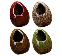 Amosfun 4 Pièces Gobelet Pratique pour Glace Carbonique en Céramique Style Japonerie Rétro, Décor de Table Compact pour Hôtels et Jour de Pendaison de Crémaillère