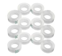 Amosfun 48 Rouleaux Recharge de Ruban Adhésif Transparent 18mm | 48 Rouleaux, Colle, Déchirable à Main, Correction Nette sur Papier, Usage Quotidien