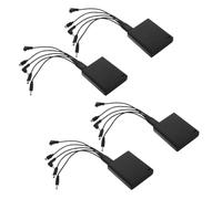 Amosfun 4pièces Boîtier Alimentation Externe pour Serrure Électronique de Coffre-Fort avec Prises Bloc de Batterie de Secours AA pour Porte Sécurisée et Systèmes Électriques Urgence