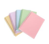 Amosfun 5 Pièces Cahier à Lignes Spirale A5, Acier et Papier | Feuilles de 80 Pages, Multicolore, pour Notes de Cours, Listes, Bureau