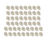 Amosfun 50 Mini Têtes de Crâne en Plastique Beige pour Décoration Halloween Réaliste, Figurines de Crânes Miniatures pour Travaux Manuels et Présentations de Table