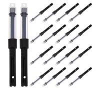 Amosfun 50 Pièces Convertisseur à Piston Réutilisable de Stylo-plume | Plastique Noir, Remplissage Facile et Flux D’encre Fluide, Usage Bureau Maison