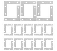 Amosfun 50 Pièces Équerres Métalliques en L Argentées pour Cadres et Meubles, Fixation Invisible, Renfort Solide pour Galeries et Présentations à Domicile