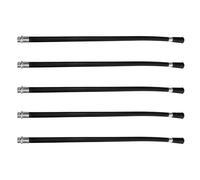 Amosfun 5pcs Tuyau de Rechange pour Extincteur Poudre Noir en Plastique Flexible, Accessoire D'extincteur Facile à Utiliser pour Lance Incendie et Sécurité