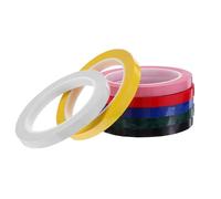 Amosfun 7 Rouleaux Ruban Adhésif Coloré 10mm X 66m, 7 Rouleaux Résistant la Chaleur pour Identification et Repérage en Ateliers et Bureaux