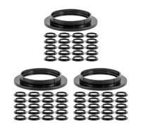 Amosfun 72 Pièces Bague de Douille à Culot Moyen E27 en Plastique Noir | Installation Facile, Interface Standard, Surface Lisse sans Bavures, Surface Anti-rayures, Usage Simple