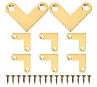 Amosfun 8 Pièces Équerre de Fixation Laiton pour Cadre Miroir ou Meuble Angle Droit Support Robuste pour Assemblage Sécurisé