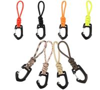 Amosfun 8 Pièces Lanière Porte-clés Crochet, Fixation Paquet à Dos | Plastique, Verrouillage Sécurisé des Objets, pour Clé, Sifflet, Caméra et Badge, Usage Extérieur