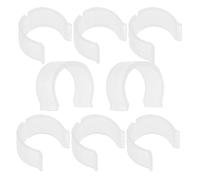 Amosfun 8 Supports de Tringle à Rideaux en Plastique U avec Boucle Élastique Antidérapante, Lot de 8 Pièces, Ajustables pour Tringles 26-28 Mm, Fixation Plafond pour Décoration Intérieure