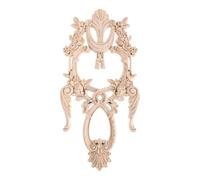 Amosfun Applique Bois Sculptée, Ornement Mural en Bois Beige, Style Européen, Forme Verticale, pour Miroir et Banc, Personnalisation Diy, Installation Rapide