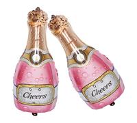 Amosfun Ballons en Aluminium Décoration Élégante et Créative Lot de 2 de Bouteille de Vin pour Fête D'anniversaire et Célébrations Diverses