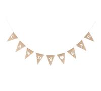 Amosfun BannièRe Candy Bar en Toile De Jute 9 PièCes Guirlande Triangulaire De DéCoration De Mariage Et FêTe DéCoration De Mariage pour Maison Arbres Et CéLéBrations
