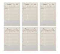 Amosfun Blocs-notes de Poche, Onglets Adhésifs en Papier Beige, 6 Blocs, Portables, Surface Lisse et Écrivable, pour Listes de Choses Espace de Travail