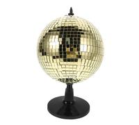 Amosfun Boule Disco Rotative à Facettes Dorées Boule Miroir Réfléchissante pour Décoration Intérieure de Maison et Bureau