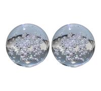 Amosfun Boules à bulles en verre de luxe 2 pièces Boules décoratives pour la maison, le bureau, le magasin Ornements en verre modernes