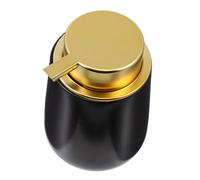 Amosfun Bouteille Distributrice de Shampoing en Céramique Noire 400ml Pompe Facile à Presser pour Salle de Bain à Domicile ou Hôtel Design Simple et Capacité Large