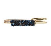 Amosfun Broche Épingle de Sûreté Noire Paillettes Or et Bleu Marine, Taille Petite, Accessoire Décoratif pour Vêtements, Épingle à Poitrine Délicate, Ornements pour Châle et Pull, Pinces