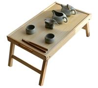 Amosfun Bureau de Lit Pliable en Bois pour Ordinateur Portable, 48x30x20 Cm | Plateau de Service Portable, Usage Repas au Lit ou Canapé, Format 48x30x20cm, Finition Bois