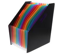 Amosfun Classeur à Dossiers Papier Vertical Accordéon Grosse Capacité, | Poche à Entrée Oblique, Pages Colorées, Rangement Multilayer