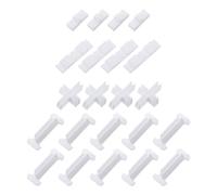 Amosfun Clips de Support en Plastique Blanc, Fixation d'angle | Design Moderne et Minimaliste, Solide et Ajustable, pour Organisation de Bureau et Placard