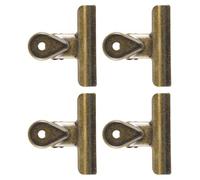 Amosfun Clips Métalliques Antidérapant Vintage en Acier à Ressort Lot de 4 pour Organisation Multi-usage Style Rétro Bureau Cuisine